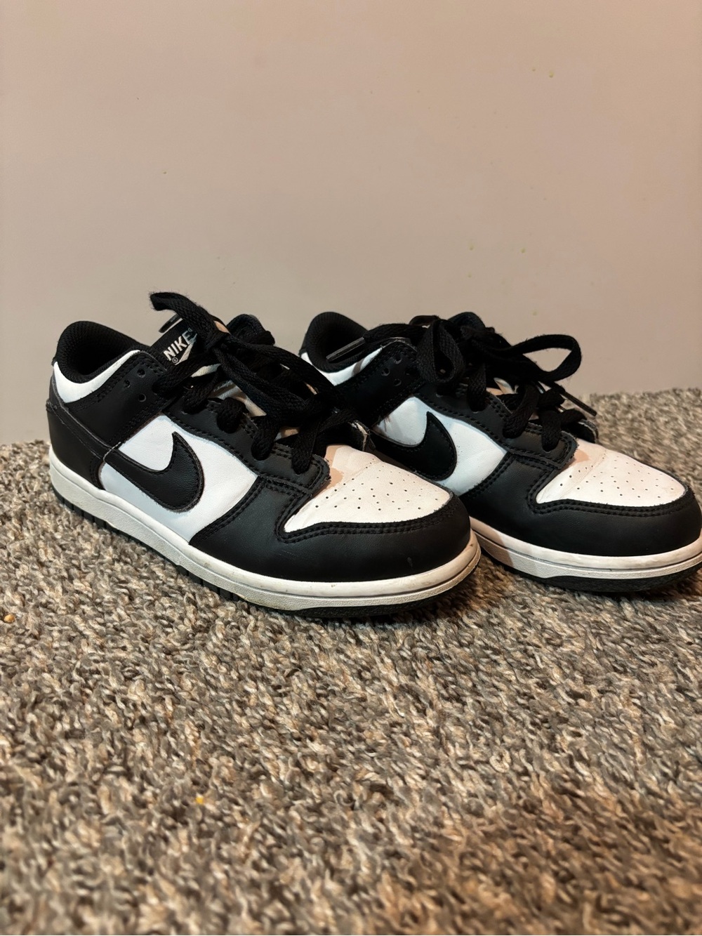 Nike Kids Black and White Low-Top Sneakers